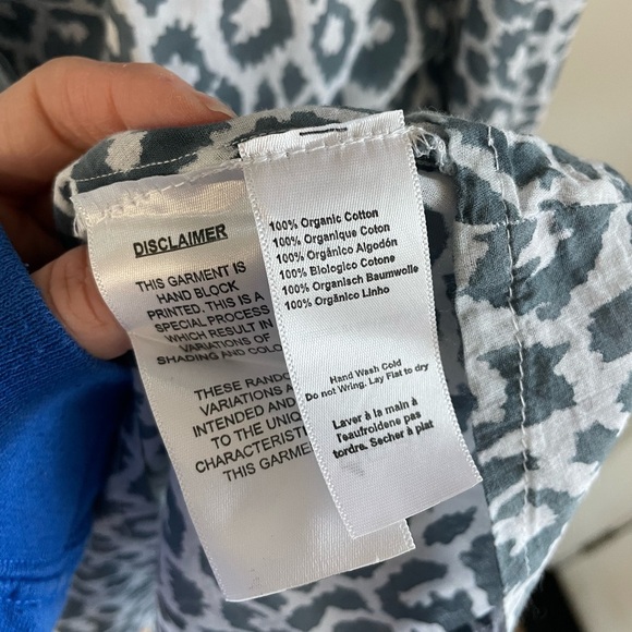 Emerson Fry India Collection Bardot Top - Charcoal Leopard - Size Medium - Picture 12 of 12